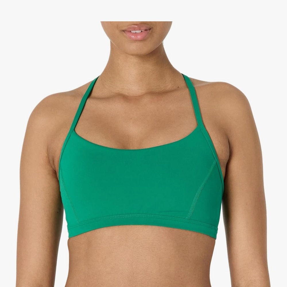 Amazon Essentials Green Strappy Sports Bra